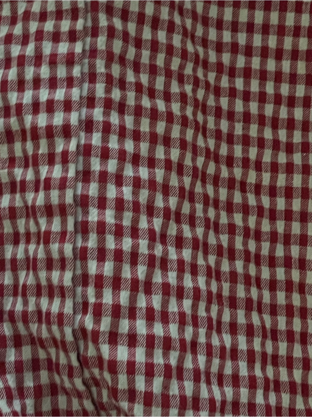 Vintage Handcrafted Red White Gingham Cotton Poplin Lace Layered Dress S-L - Picture 8 of 8